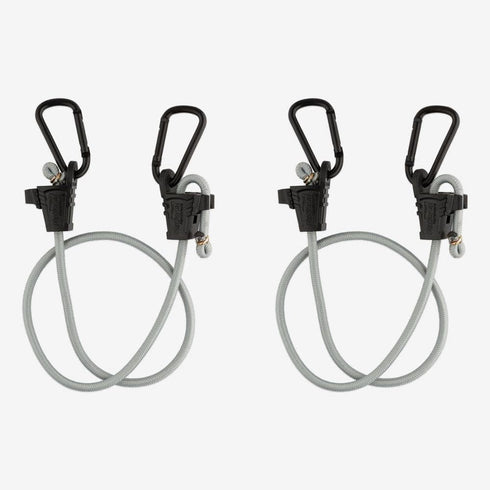 National Hardware N263-081 Bungee Cords with Carabiner 2 Pack Tie Down Straps with Adjustable Length, Useful as Car Hooks, Truck Accessories and G...