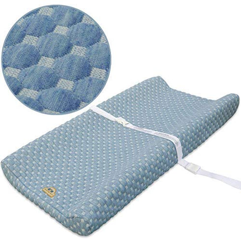 Super Soft and Comfy Changing Pad Cover for Baby by BlueSnail (Blue)...
