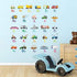 DECOWALL DS8-2005N Transport Alphabet Kids Wall Stickers Wall Decals Peel and Stick Removable Wall Stickers for Kids Nursery Bedroom Living Room...