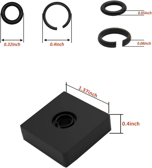 (12 Sets) 3/8" Impact Retaining Ring Clip Impact Friction Ring with O-Ring for Milwaukee Electric/Pneumatic Type Impact Wrench, Retainer Ring Anvi...
