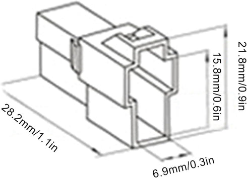 T Type Power Plug, Power Plug T Type 2 Power Plug Cable Connectors Set Fit for FT 7800R FT 8800R FT 8900R...