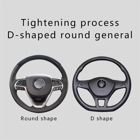 Car Steering Wheel Cover, Leather Car Steering Wheel Cover, Anti Slip Steering Wheel Cover, 15Inch Universal Stretchy Steering Wheel Protector Com...