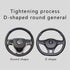 Car Steering Wheel Cover, Leather Car Steering Wheel Cover, Anti Slip Steering Wheel Cover, 15Inch Universal Stretchy Steering Wheel Protector Com...
