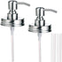 Mason Jar Soap Dispenser Lid and Pump Replacement Brushed Stainless Steel Rust-Proof Leak-Proof for Regular Mouth Size Lid or Modern Farmhouse Soa...