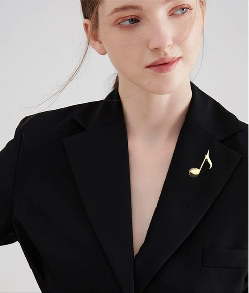Minimalist Music Note Brooch Lapel Pin for Women Men Cute Simple Gold Plated Musical Pins Scarf Jackets Dress Suit Shirt Bag Hat Brooches Musician...