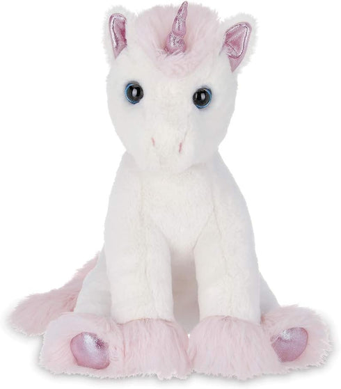 Bearington Dreamer The White & Pink Plush Unicorn, 12 Inch Unicorn Stuffed Animal...