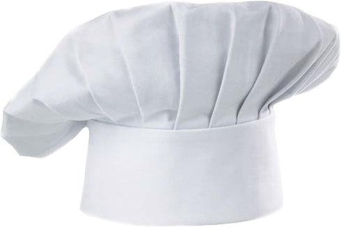 Hyzrz Chef Apron Hat Set, Chef Hat and Adult Kitchen Pocket Adjustable Apron with Butcher Hat Baker Costume for Men and Women Father's Gift (White...
