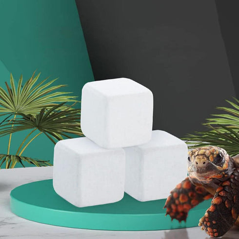 NUOBESTY 24pcs Fish Tank Calcium Stone Calcium Mineral Reptiles Molar Cube Calcium Supplement Grinding Rock Block for Freshwater Aquarium Tank...