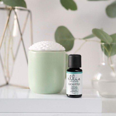 Ellia Diffuser Essential Oil Eucalyptus 15ml, 100% Pure, Therapeutic Grade, 15 mL Bottle, Clear...