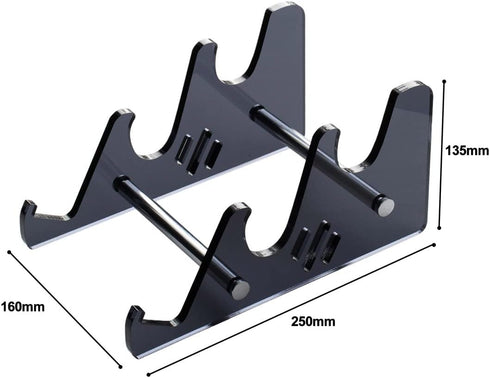 Sumgsn Black Mechanical Keyboard Storage Stand Display Keyboard Holder Transparent Acrylic Stand for Three Keyboard...