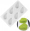6 Cavity Large Leaf Baking Pan Silicone Molds for Chocolate Candy Gummy Gelatin Jello Jelly Mousse Cake Soap Bath Bombs Crayons Wax Melt Plaster I...
