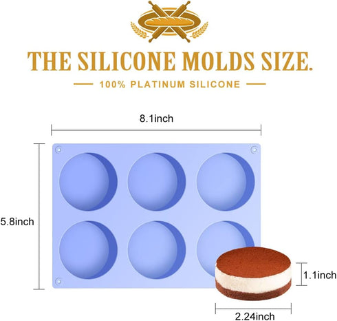 La chat 4 PCS Candy Molds, Silicone Oreo Cookie Chocolate molds for Candy, Cookies, Oreos, mini Soap, Cupcake, Pudding, Jello, Muffin, Non-Stick C...
