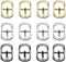 12Pcs Alloy Metal Single Prong Pin Buckles Center Bar Buckles Shoes Strap Watch Belt Buckles Bag Purse Making Hardware Craft Accessories (3 Colors...
