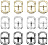12Pcs Alloy Metal Single Prong Pin Buckles Center Bar Buckles Shoes Strap Watch Belt Buckles Bag Purse Making Hardware Craft Accessories (3 Colors...