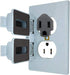 (3 Pack) 3-Prong to 2-Prong Adapter Grounding Converter Polarized 3 Pin to 2 Pin Power for wall Outlets Plugs, Grey...