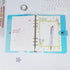 1 Piece Rainbow Clear Notebook Binders 6-Ring Planner Binder Soft PVC Binder Transparent Loose Leaf Personal Planner with Snap Button Closure Roun...