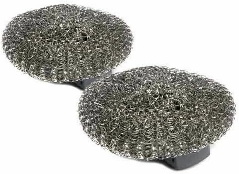 3 Packs of 2 Dishmatic Steel Scourer Refill Heads for cleaning BBQ's, Hot Plates, Steel Pots & Pans (6 in total)...