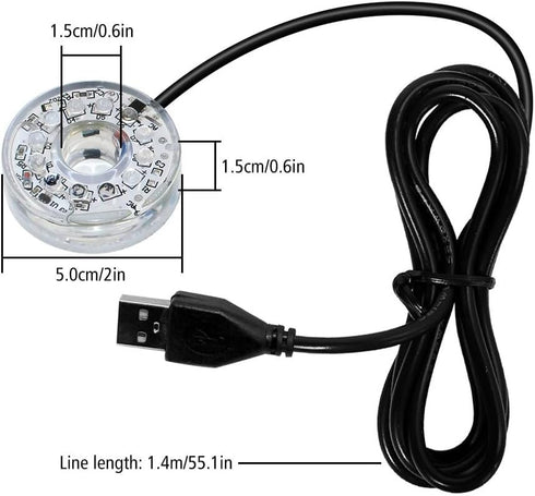 MiOYOOW LED Aquarium Light, Colorful Submersible LED Light Waterproof USB Underwater Light for Aquarium Fish Tank...