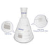 Glass 24/40 Erlenmeyer Flask, Borosilicate Glass Heavy Wall Flask with 24/40 Standard Taper Outer Joint, 250 ml...