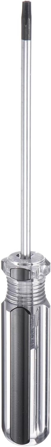 Magnetic Torx Screwdriver 3x75mm Rod T10H Steel Star 6 Point Head Screw Driver with Non-slip Handle for Appliances Repair Improvement, Black...