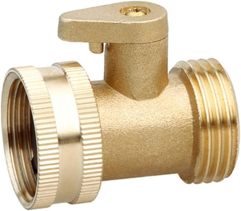 2 Pack Garden Hose Brass Shut Off Valve, 3/4'' Thread Heavy Duty Water Hose Connector Shutoff Ball Valve Faucet Hose Adapter...