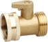 2 Pack Garden Hose Brass Shut Off Valve, 3/4'' Thread Heavy Duty Water Hose Connector Shutoff Ball Valve Faucet Hose Adapter...