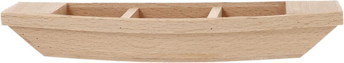 Kisangel 1pc Miniature Wooden Boat Wooden Boat Unfinished Boat Wooden Mini Wood Boat Wooden Row Boat Unfinished Wood Boat Outdoor Toys Oars Canoe ...