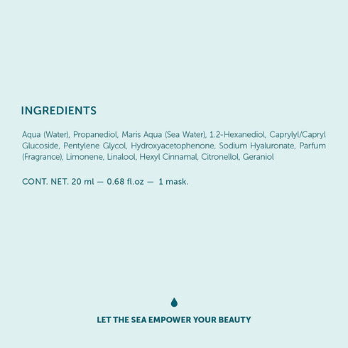 THALGO THALGO Marine Skincare, Thirst Quenching Shot Mask, Blue Ocean Sap and Hyaluronic Acid Face Mask, 1-Mask, 20ml, 0.68 fl. oz....