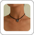 Boho Butterfly Pendant Necklace Black Velvet Rope Choker Silver Butterfly Necklace Choker Vintage Suede Velvet Collar Necklace Butterfly Clavicle ...