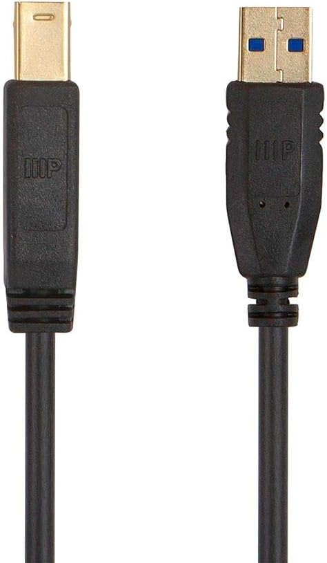 Monoprice USB 3.0 Type-A to Type-B Cable - 32AWG Conductors, TPE Jacket, Compatible with Monitors, Scanners, Hard Disk Drives, USB Hubs, Printers,...