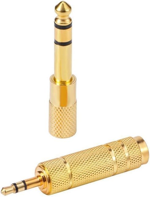 Nightwolf 8 Pieces Audio Adapter Headphone Adapter Gold Stereo Adapter 6.35mm 1/4inch to 3.5mm 1/8inch 3.5 mm to 2.5mm Mic Plug Adapter Connector...