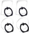 Cell Phone Ring Holder Stand Transparent Finger Grip Loop 360 Degree Rotation Finger Ring Stand (4 X Black)...