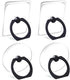 Cell Phone Ring Holder Stand Transparent Finger Grip Loop 360 Degree Rotation Finger Ring Stand (4 X Black)...