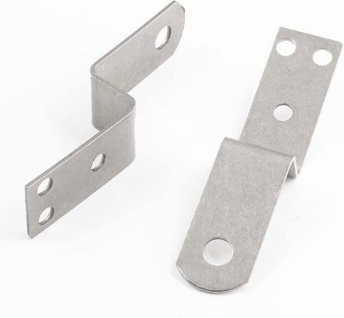 15 Pcs Z Mounting Bracket,3.14 Inchx0.7 Inch Iron Right Angle Corner Bracket with Screws for Shelf Picture Furniture Frame(Silver)...