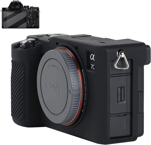Pocoukate Camera Case for Sony A7C, Alpha A7C Full-Frame Mirrorless Camera Anti-Scratch Slim Fit Soft Sleeve with Screen Protector (Black)...