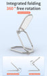 Phone Ring Holder Finger Kickstand Foldable Cell Phone Stand Upgraded 360°Rotation Metal Ring Grip Holder for Magnetic Car Mount Compatible with i...