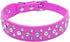 Rhinestone Dog Collar, Bling Rhinestone PU Leather Crystal Diamond Pet Dog Cat Puppy Collar S M L XL (S, Hot Pink)...