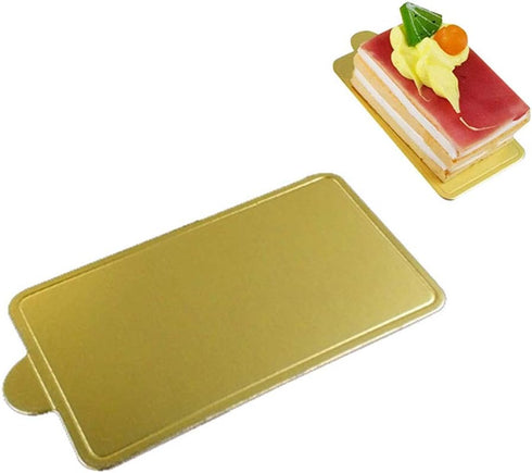 100-Pack Mini Cake Base Boards, Gold Mousse Cake Cardboard Set, Ideal for Dessert Buffet, Wedding, Parties, Catering Supplies (mixing set)...