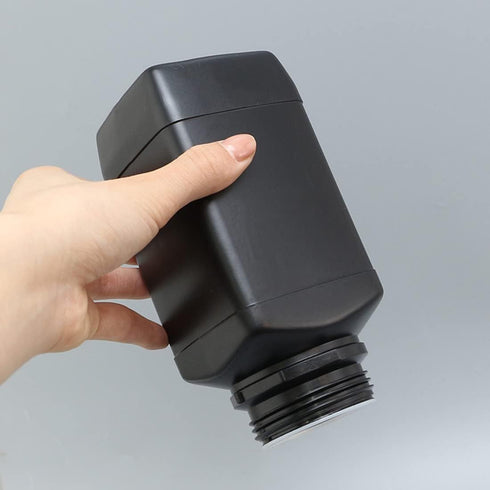 Heyiarbeit 5pcs Plastic Lab Chemical Reagent Bottle 500ml/17oz Wide Mouth Sample Sealing Liquid/Solid Storage Bottles Black...