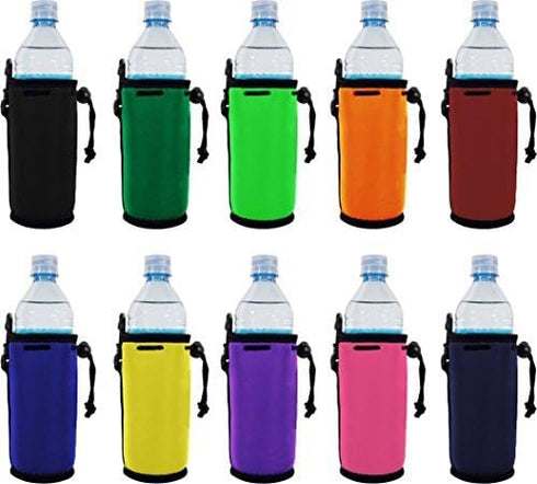 Blank Neoprene Water Bottle Coolie (Variety Color 10 Pack)...