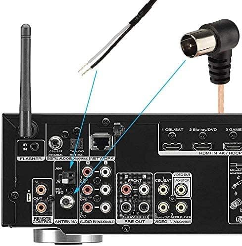 FM Antenna FM Dipole Antenna Indoor FM Radio Antenna AM Loop Antenna for Pioneer Onkyo Yamaha Marantz Indoor Bluetooth Home Stereo Receiver AV Aud...