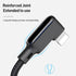 AICase 90 Degree Coiled Charging Cable,Right Angle Design Gaming LED Cord 6ft/1.8m Elastic Nylon Cable,Charge and Sync for Phone XS/XS Max/XR/Phon...