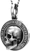 3D Skull Pendant Necklace for Men Memento Mori Goth Punk Carpe Diem Inspirational Gifts...