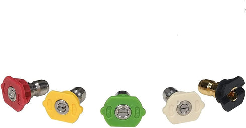 Simpson Cleaning 80145 3600 PSI Universal Pressure Washer Nozzles, 1/4-Inch Quick Connect, Hot- or Cold-Water Use, Set of 5...