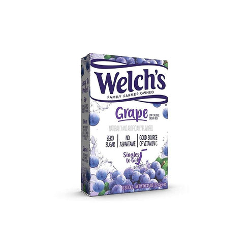 SINGLES TO GO! Welch's Variety Pack - Strawberry Peach, Cherry Pomegranate & Grape Pack of 6...