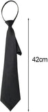 JJLFresheners 42cm Black Women 's Narrow Necktie with Zipper Adjustable Neck Tie Elegant All-match Trendy Unisex Casual Business Length...