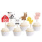 Hongkai 24PCS Farm Animal Theme Cake Cupcake Toppers for 1st Birthday Kids Birthday Baby Shower Wedding Decorations Supplies...