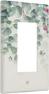 Green Leaf Flower Butterfly Birds Light Switch Cover Decorative 1 Gang Wall Plate Single Rocker Switch Plate Outlet Covers for Home Kitchen Bedroo...
