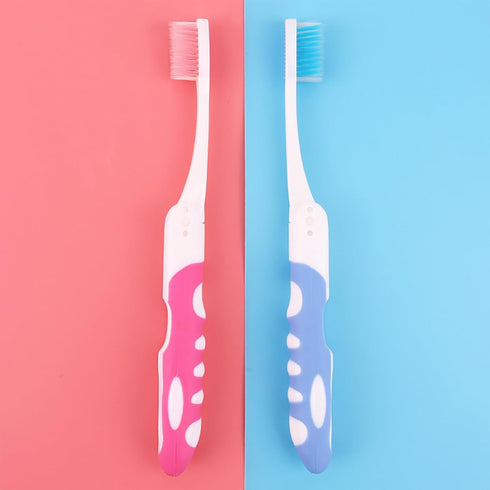 EasyHonor Travel Toothbrush Bulk, Folding Toothbrush with Medium Soft bristles, for Hiking, Camping, Traveling, School, and Home Supplies. (12 Pcs...