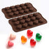 homEdge 15-Cavity Dimpled Heart Shape Chocolate Mold, Silicone Dimpled Valentine Heart Chocolate Gummy and Candy Mold...